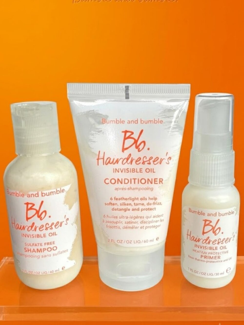 Bumble and Bumble Hairdressers Invisible Oil Hair Set Shampoo Conditioner Primer